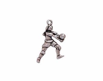 Girl Volleyball Player Charm Sterling Silver | Made in USA