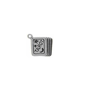Ciondolo con carta dei tarocchi in argento sterling / Gioielli con tarocchi / Gioielli con predizione della fortuna, Gioielli con simboli sacri