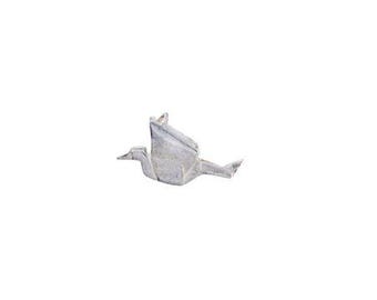 Origami Kranich Charm Sterling Silber | Origami Anhänger | Origami Schmuck