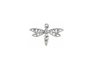 Dragonfly Charm Sterling Silver | Fly Charm | Made in USA