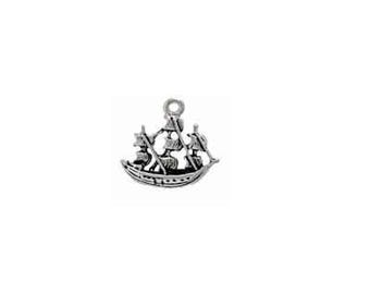 Jamestown Ship Charm Sterling Silver | History Jewelry | Nautical Jewelry