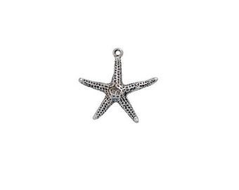 Starfish Charm Sterling Silver | Beach Ocean Jewelry | Sea Life Jewelry