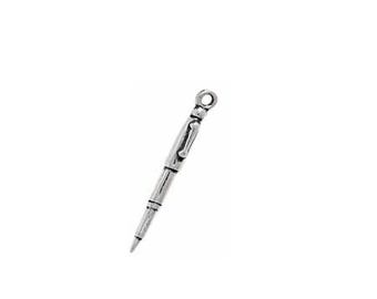 Penbedel, fonteinbedel sterlingzilver | Schrijversieraden | Auteur Sieraden