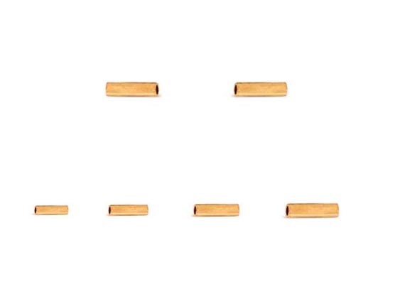 14k Gold Filled Tube Beads | 1x6mm | 1x8mm| Craft Supplies