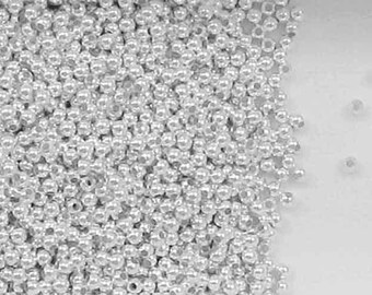 Sterling Silver 2mm Round Spacer Beads Seamless Look Seamless Look Spacer Beads Jewelry Spacer