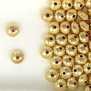 7mm Gold Filled Saucer Beads, 14K Rondell Spacer Beads, Jewelry Supplies