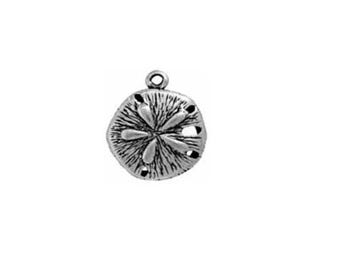 Sand Dollar Charm Sterling Silver | Seashell Charms | Sea Shore Jewelry