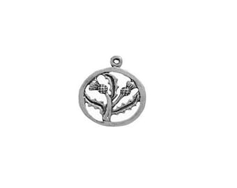 Distel bedel sterlingzilver | Schotse bedels | Gemaakt in de VS