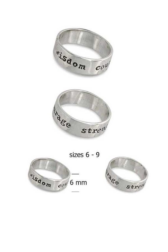 Wisdom Courage Strength Ring | Sterling Silver | … - image 5