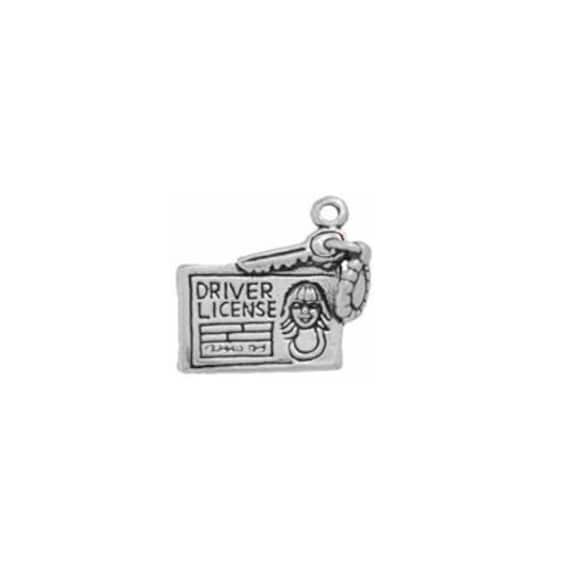 Driver License and Key Charm Sterling Silver - Made in the USA Driver License and Key Charm Sterling Silver - Made in the USA