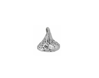 May include: Silver charm shaped like a chocolate kiss candy.