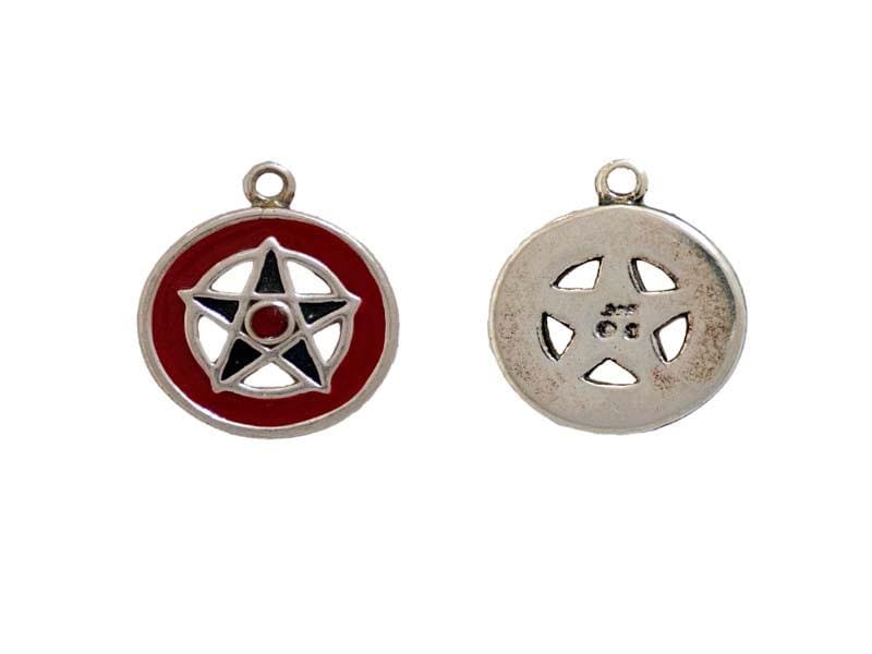 Ciondolo in Argento 925 con Pentagramma e 7 Pietre – Simbolo di Protezione e Armonia con Labradorite