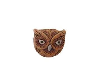 Owl Head Beads Peruvian Ceramic | Hand Painted Beads From Peru