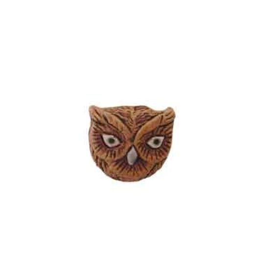 Owl Head Beads Peruvian Ceramic | Hand Painted Beads From Peru