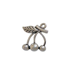 French Cherries Necklace Charm 9K
