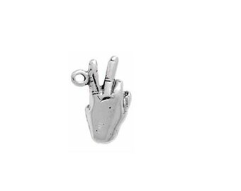 Spread the Love with Our Sterling Silver Peace Sign Charm! | Made in USA