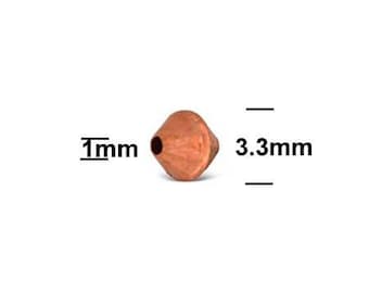 Bi-cone 3.3mm Genuine Copper Beads Jewelry Making Supplies | Craft Supplies