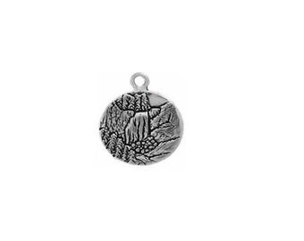 Yellowstone Charm Sterling Silver, Yellowstone Falls Charm, National Park Charm, Yellowstone Park Jewelry