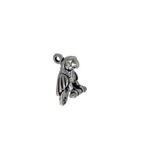 Parrot Charm, Sterling Silver, Parrot Jewelry, Tropical Bird Jewelry