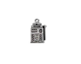 Srebrna zawieszka do automatu do gry | Biżuteria hazardowa | Wyprodukowano w USA