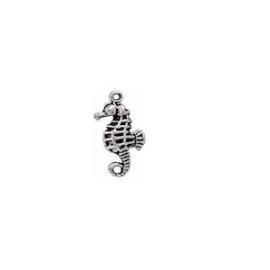 Seahorse Charm Sterling Silver, Sea Life Jewelry