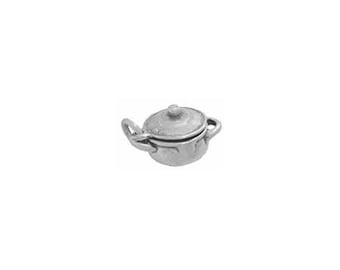Cooking Pot Charm Sterling Silver | Kettle Charm | Chef's Jewelry