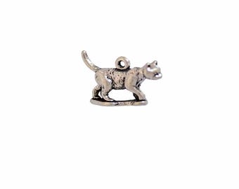 Sterling Silver Cat Charm | Walking Cat Charm | Cat Jewelry