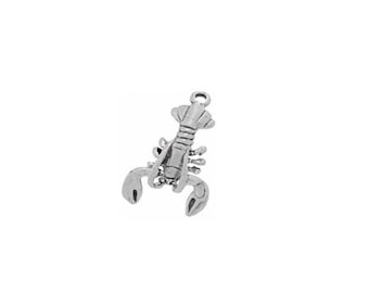Hummer Charm Sterling Silber | Meer Leben Schmuck | Hergestellt in den USA