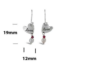 Orecchini con citazione in argento sterling - 'Love Always' - Italia