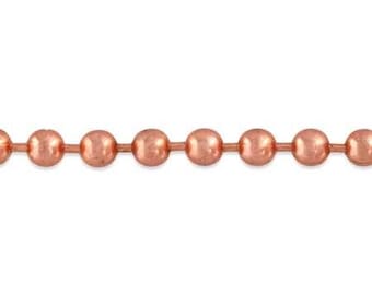 Copper Ball Chain by the Foot | Craft Supplies | Jewelry Making Supplies