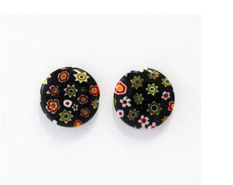 18mm Millefiori Beads | Murano Glass Beads Sterling Silver | Made in USA