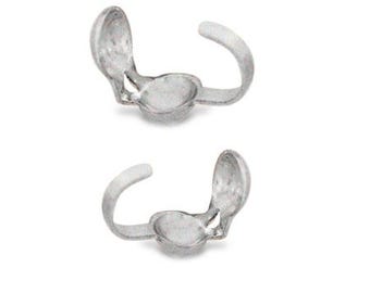 Clamshell Bead Tips Sterling Silver 3.5mm| Craft Supplies | Made in USA