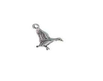 Goose Charm Sterling Silver | Waterfowl Jewelry | Made in USA