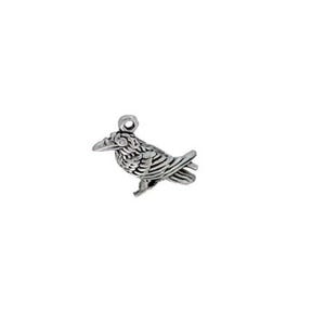 Raven Charm Sterling Silver, Silver Crow Charm, Raven Jewelry