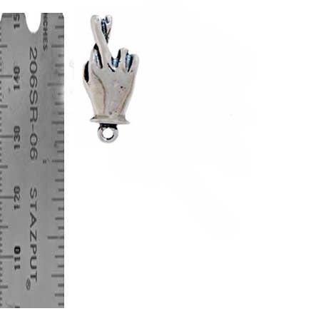 Ciondolo con dita incrociate in argento sterling / Portafortuna / Prodotto negli Stati Uniti - Italia
