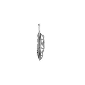 20 Silver Feather Charm Pendant 26x7mm by TIJC SP1367 - Etsy