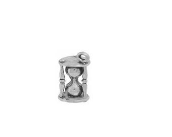 Hourglass Charm Sterling Silver | Made in USA