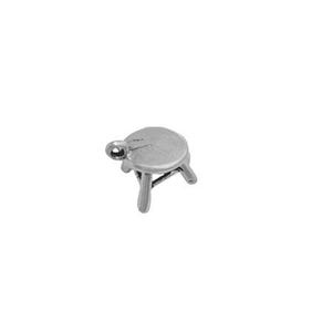 May include: Silver charm in the shape of a small stool with three legs.