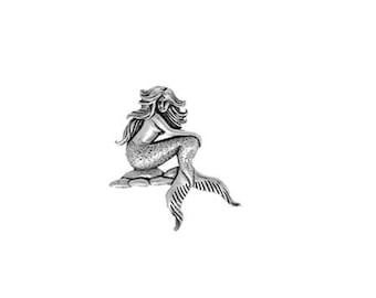 Mermaid Pendant Sterling Silver | Mythical Jewelry | Made in USA