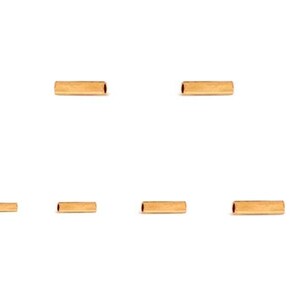 14k Gold Filled Tube Beads | 1x6mm | 1x8mm| Craft Supplies image 8