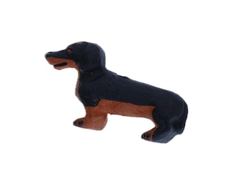 Dachshund Ceramic Bead | Hand Painted Artisan Beads from Peru Set of 4