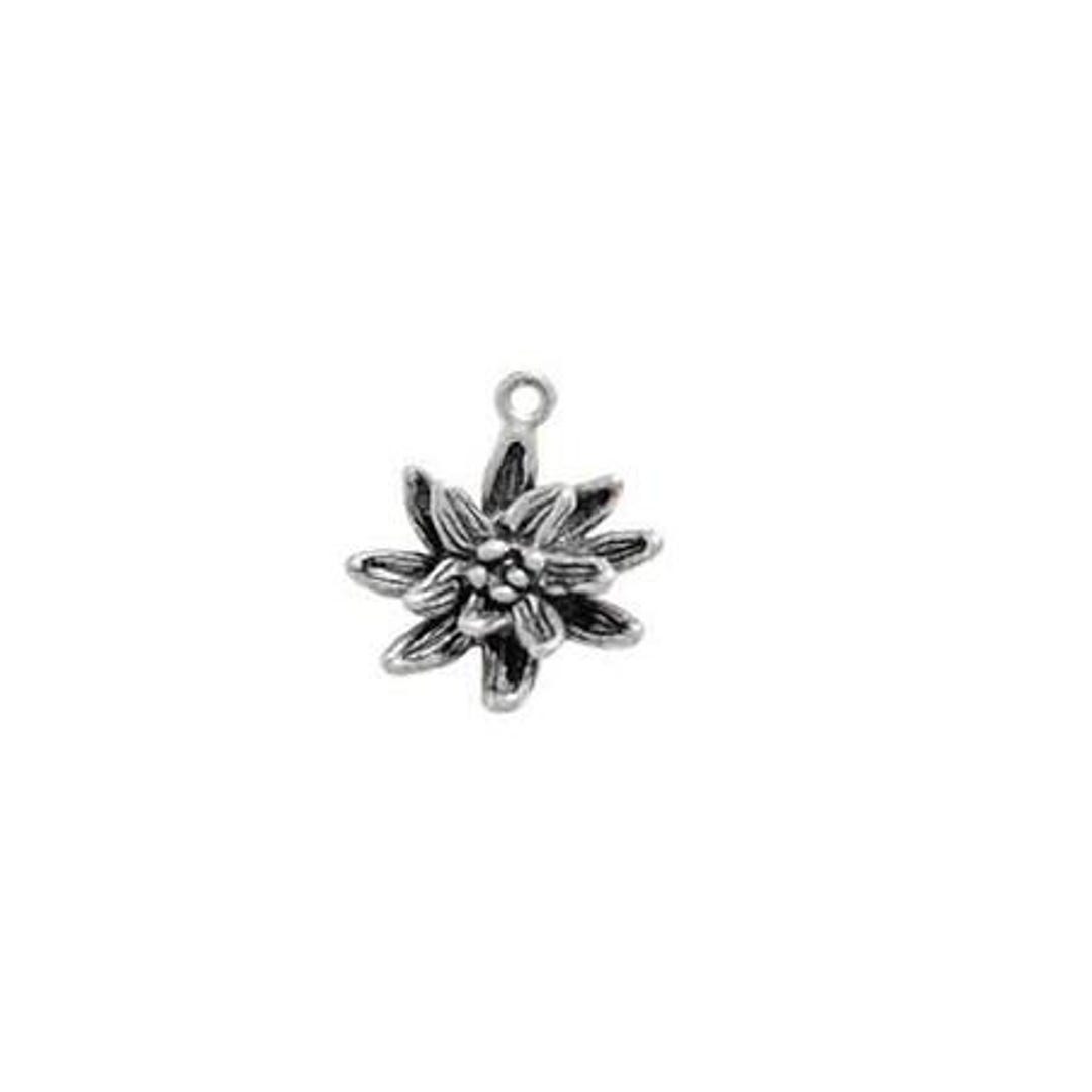 thumbnail image 2 of Sienna Sky Sterling Silver Hook Earrings – Blue Columbine Flowers In Teardrop Frame 2 of 5