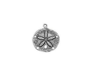 Sterling Silver Sand Dollar Charm | Seashore Jewelry | Made in USA
