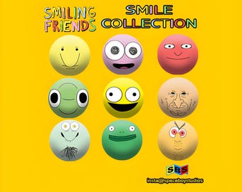happy☆smileページ Smiling Friends Smile Collection - Etsy