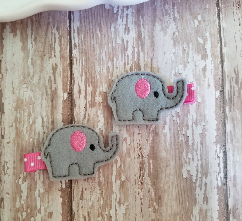 Elephant Hair Clip Elephant Clip Elephant Hair Bow Hair Etsy