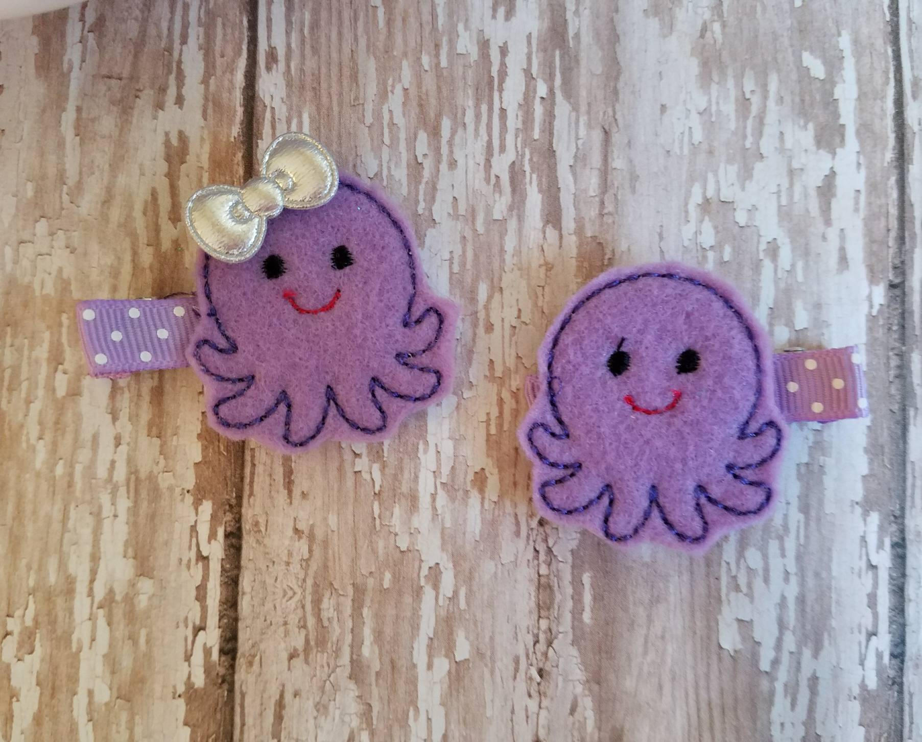 Octopus Hair Clip Octopus Hair Accessories Hair Clips Etsy