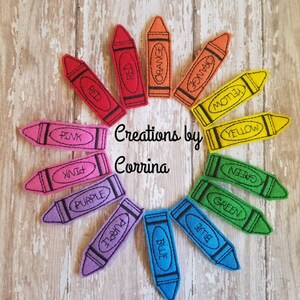 Crayon Hair Clips, School Crayon Hair Clips, Felt Hair Clips, Hair Clippies, Hair Bows, Back to School, Hair Bows, Toddler, Girls, Barrette image 2