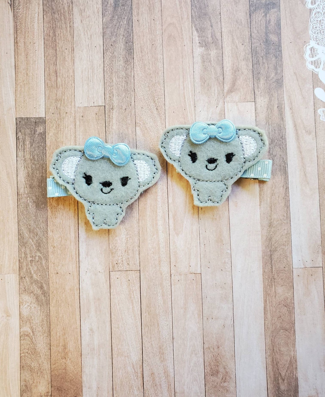 Koala Hair Clips Koala Hair Clip Koala Hair Bow Hair Clip Etsy