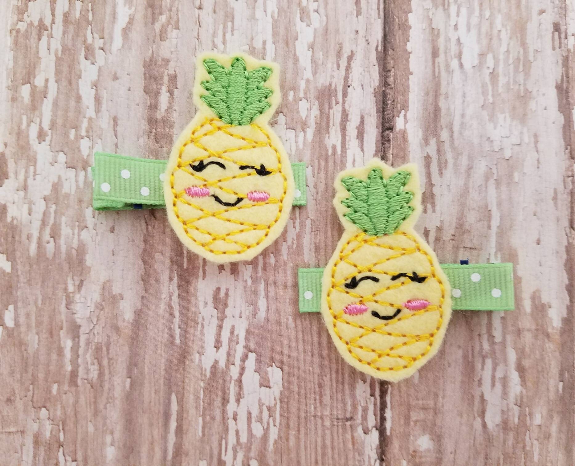 Pineapple Hair Clip Pineapple Clip Pineapple Hair Bows Felt Etsy 日本