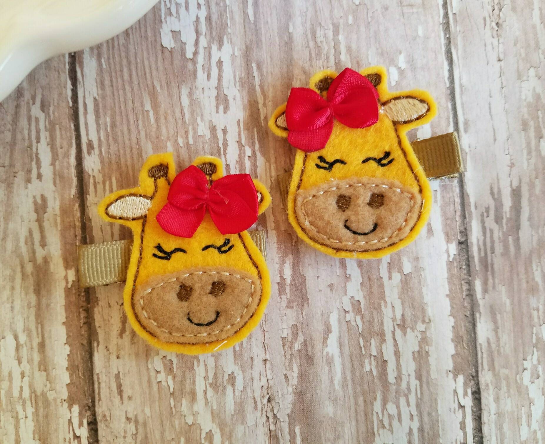 Vintage Aznavour Giraffe hair Clip - light brown / pink Giraffe Hair Clip - Etsy Ireland main image 4